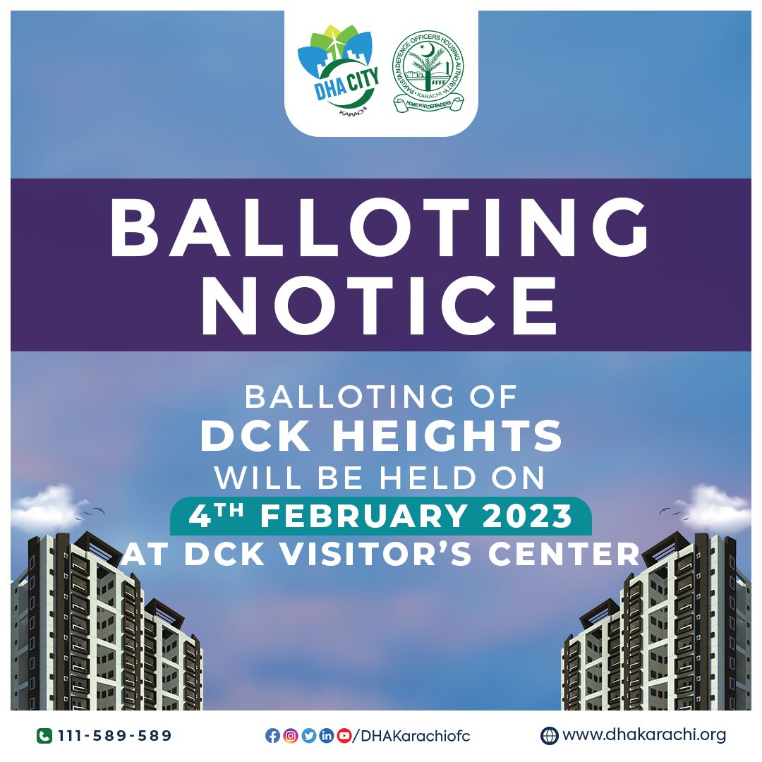 Balloting of DCK Heights DHA Karachi